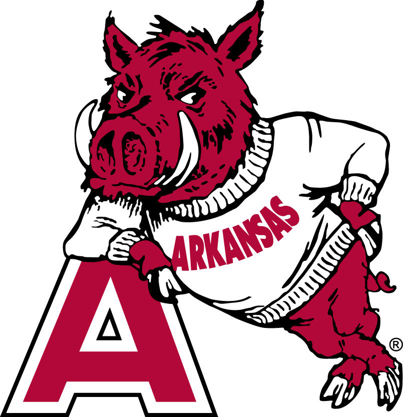 Arkansas Razorbacks 1955-1973 Secondary Logo iron on paper